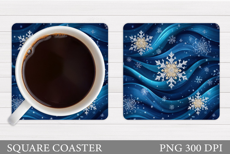 Snowflakes Coaster Sublimation. Snowflakes Sublimation