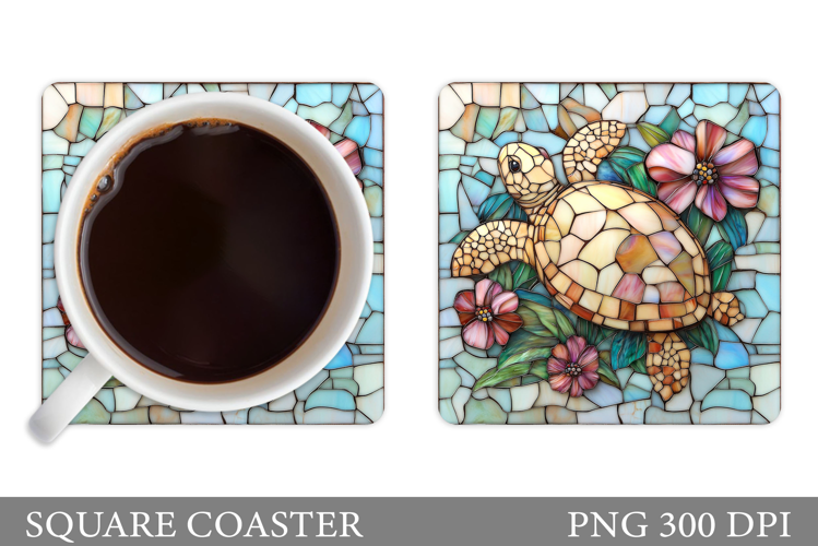 Sea Turtle Coaster Design. Turtle Coaster Sublimation