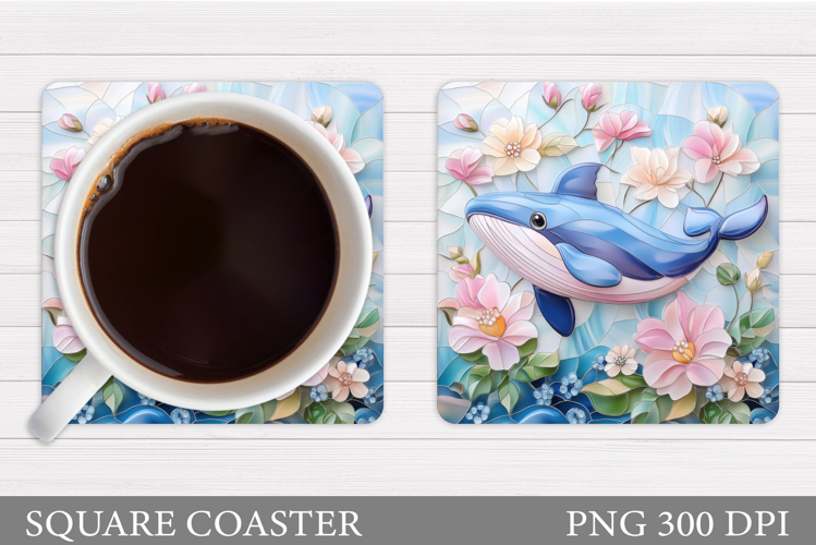 Whale Coaster Design. Whale Coaster Sublimation