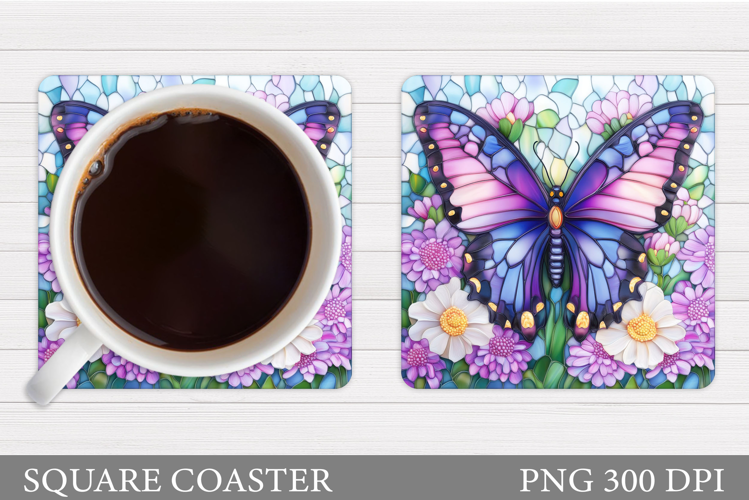 Butterfly Coaster Design. Butterfly Sublimation