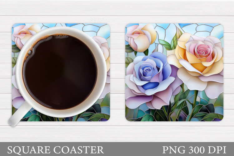 Roses Coaster Design. Roses Sublimation