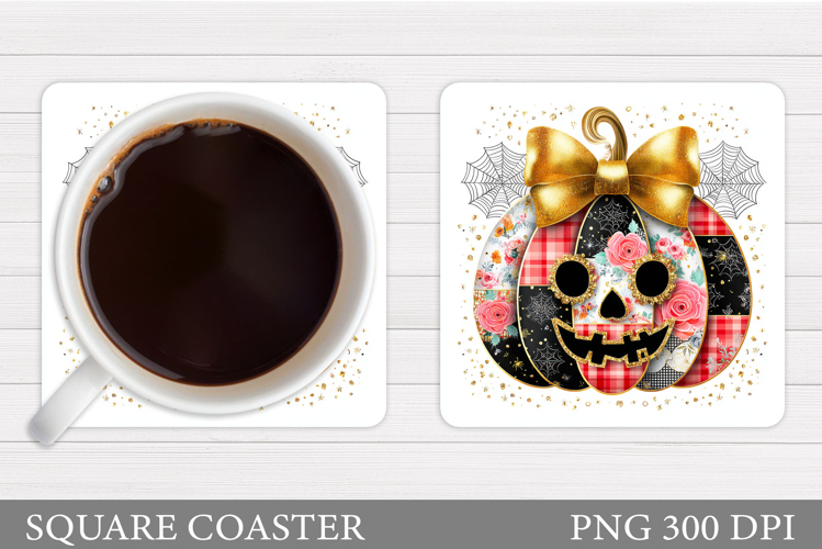Halloween Pumpkin Coaster. Halloween Coaster Sublimation