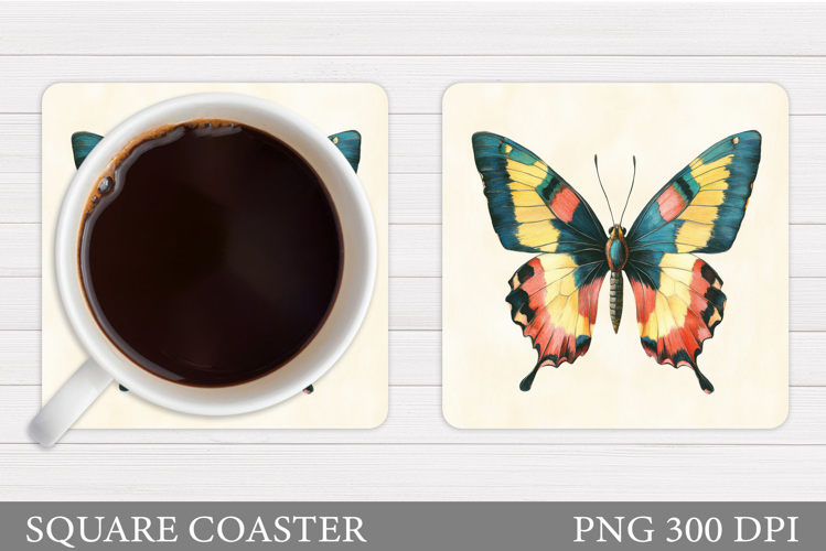 Butterfly Coaster Design. Butterfly Sublimation