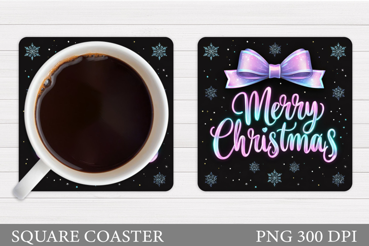Merry Christmas Coaster. Christmas Coaster Design