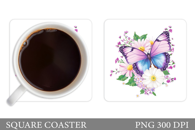 Butterfly Coaster Design. Butterfly Sublimation