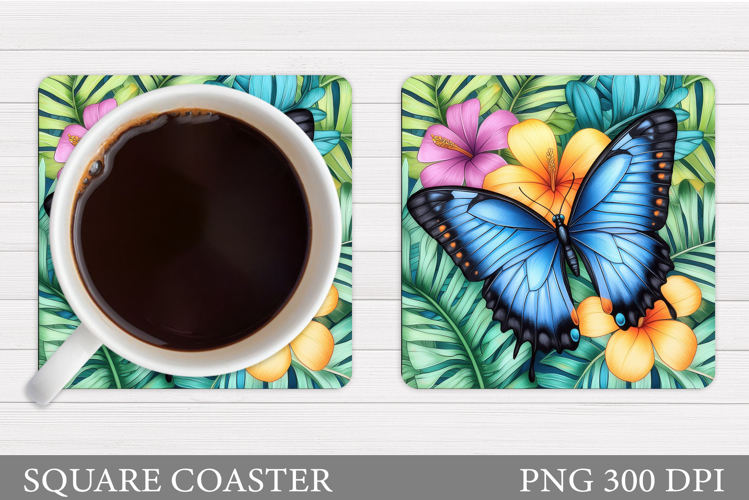 Butterfly Coaster Design. Butterfly Sublimation