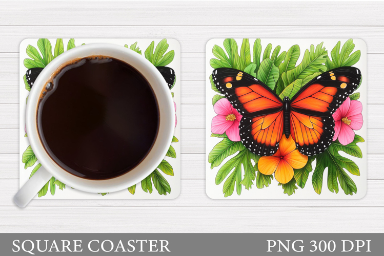 Butterfly Coaster Design. Butterfly Sublimation