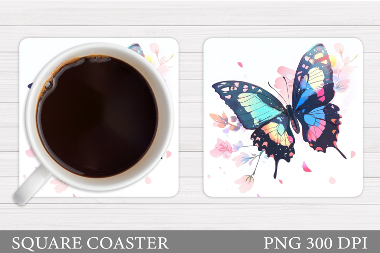 Butterfly Coaster Design. Butterfly Sublimation