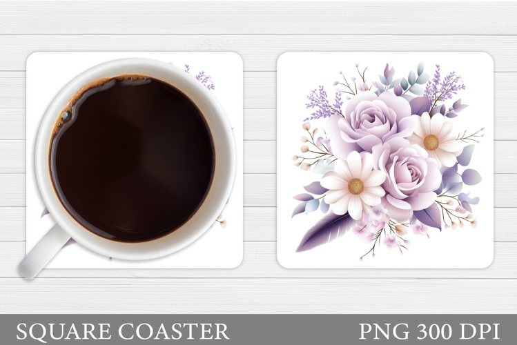 Roses Coaster Sublimation. Flowers Coaster Design