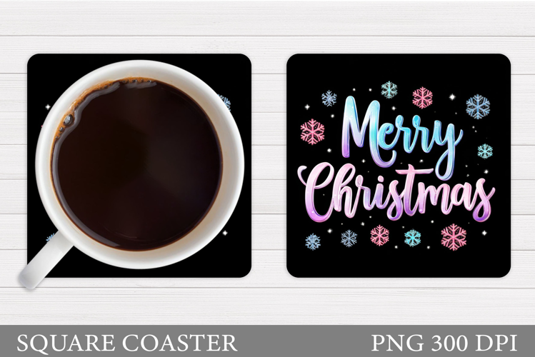 Merry Christmas Coaster. Christmas Coaster Design