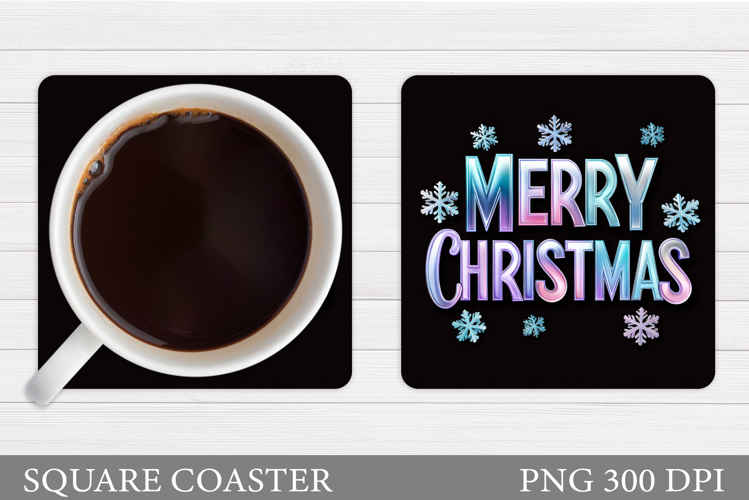 Merry Christmas Coaster. Christmas Coaster Design