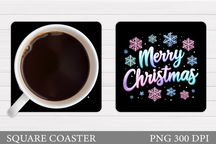 Merry Christmas Coaster. Christmas Coaster Sublimation