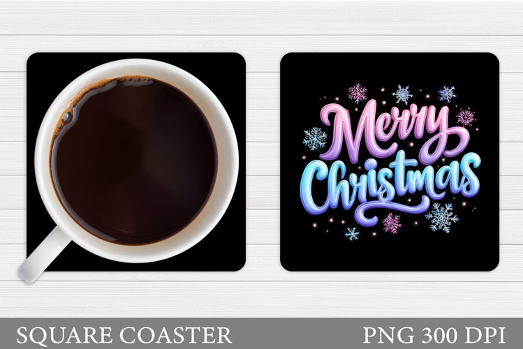Merry Christmas Coaster. Christmas Coaster Sublimation