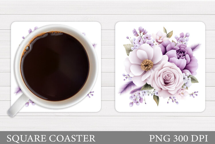 Roses Coaster Design. Roses Sublimation example image 1