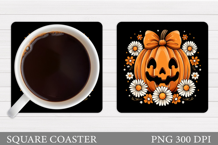Halloween Pumpkin Coaster. Halloween Coaster Sublimation