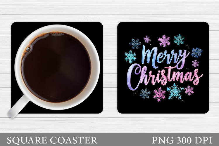 Merry Christmas Coaster. Christmas Coaster Design