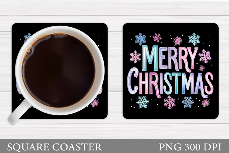 Merry Christmas Coaster. Christmas Coaster Design