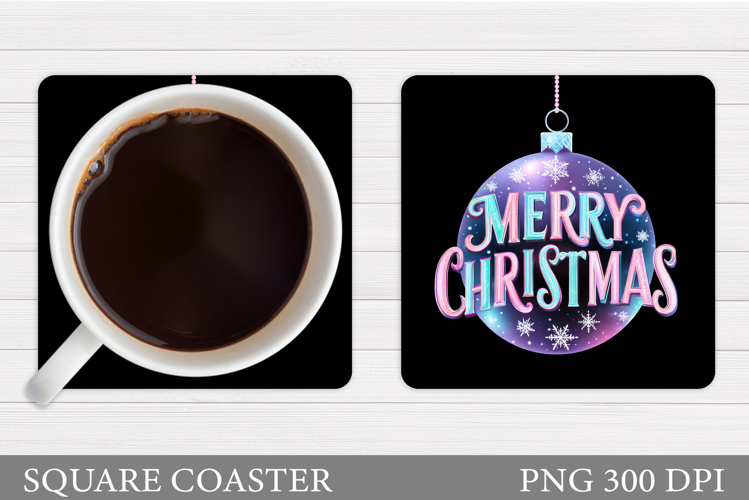 Merry Christmas Coaster. Christmas Coaster Sublimation