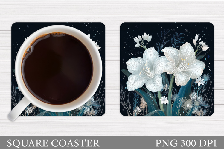 Flowers Coaster Design. Flowers Sublimation