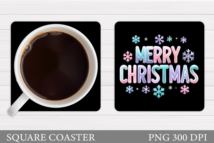 Merry Christmas Coaster. Christmas Coaster Sublimation
