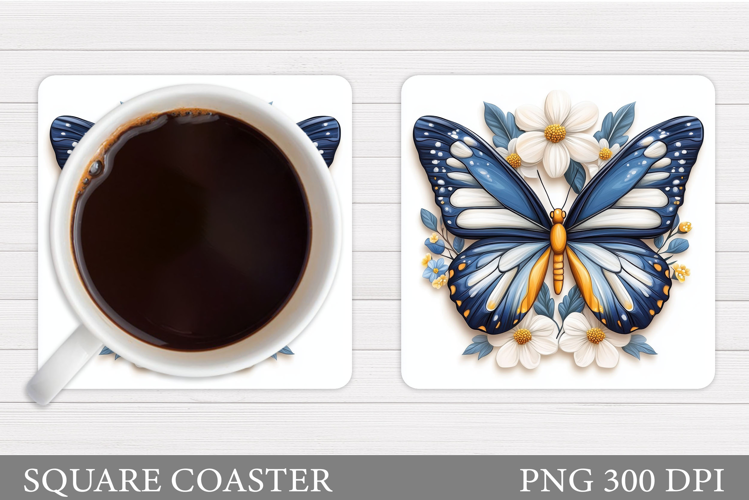 Butterfly Coaster Design. Butterfly Sublimation