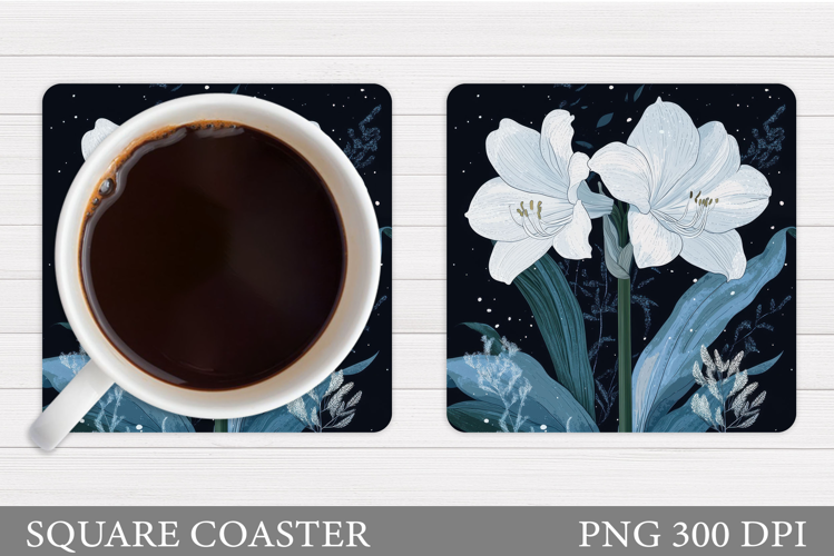 Flowers Coaster Design. Flowers Sublimation
