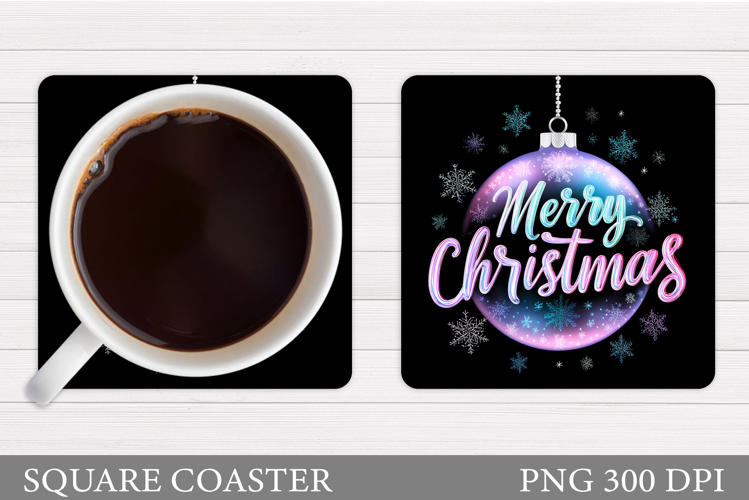 Merry Christmas Coaster. Christmas Coaster Sublimation