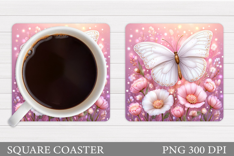 Butterfly Coaster Design. Butterfly Sublimation
