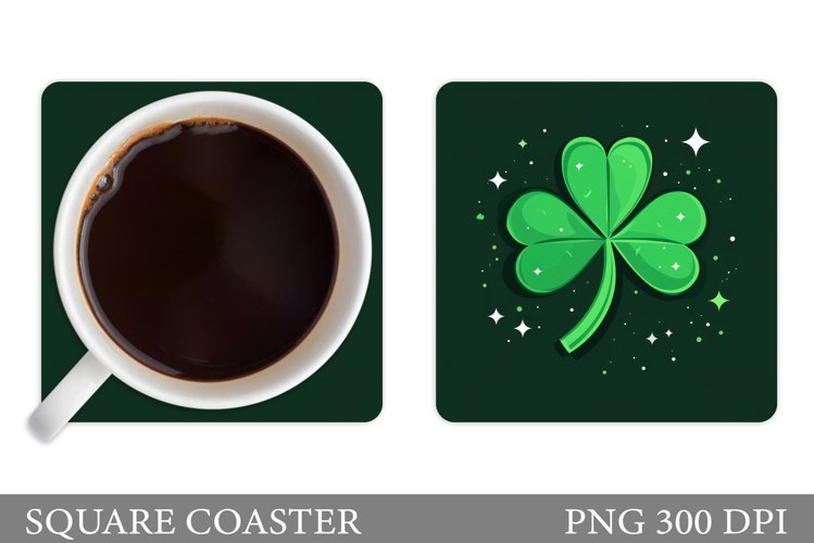 St Patrick Clover Coaster. St Patrick Coaster Sublimation