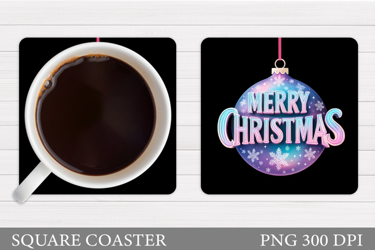 Merry Christmas Coaster. Christmas Coaster Sublimation