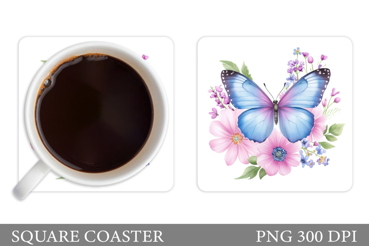 Butterfly Coaster Design. Butterfly Sublimation