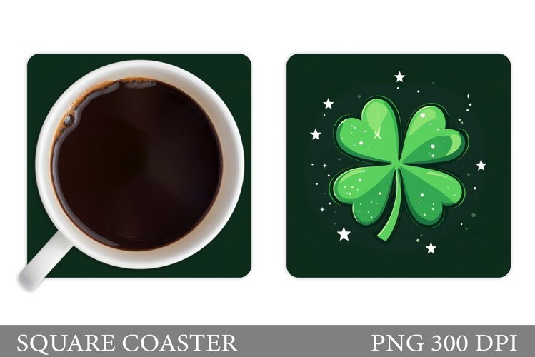 St Patrick Clover Coaster. St Patrick Coaster Sublimation