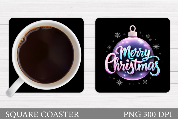 Merry Christmas Coaster. Christmas Coaster Design