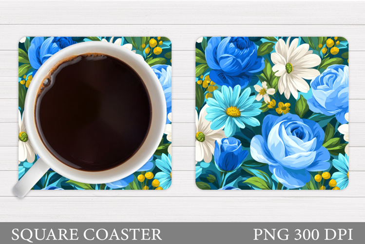 Roses Coaster Sublimation. Flowers Coaster Design