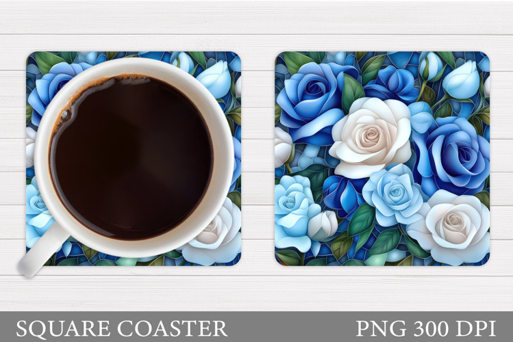 Roses Coaster Sublimation. Flowers Coaster Design