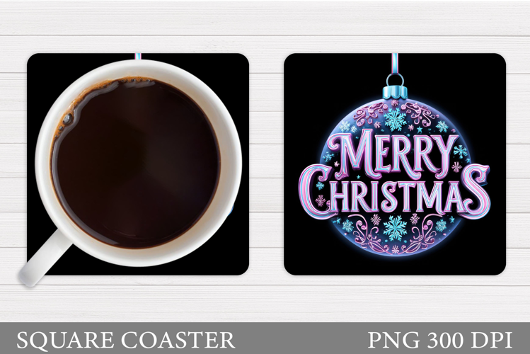 Merry Christmas Coaster. Christmas Coaster Sublimation