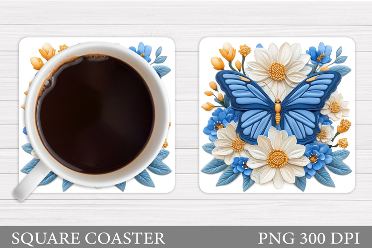 Butterfly Coaster Design. Butterfly Sublimation