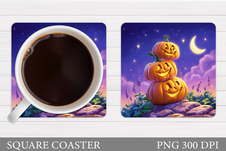 Halloween Pumpkin Coaster. Halloween Pumpkin Sublimation