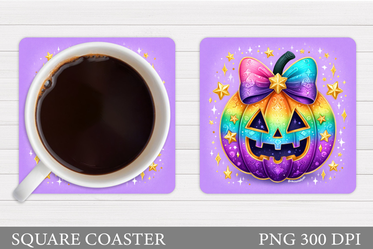 Halloween Pumpkin Coaster. Halloween Coaster Sublimation