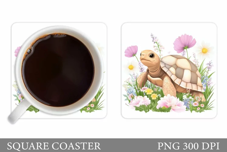 Turtle Coaster Design. Turtle Coaster Sublimation