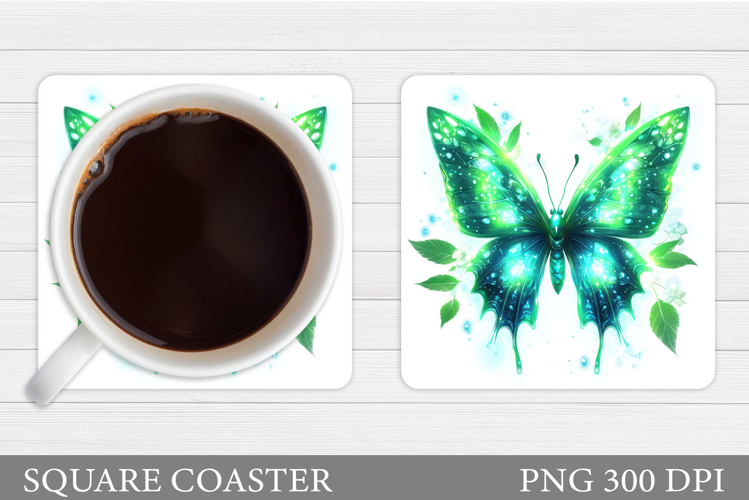 Butterfly Coaster Design. Butterfly Sublimation