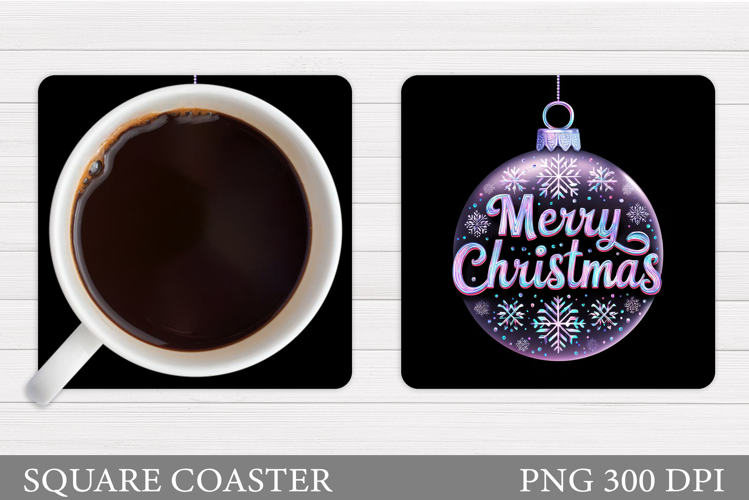 Merry Christmas Coaster. Christmas Coaster Sublimation