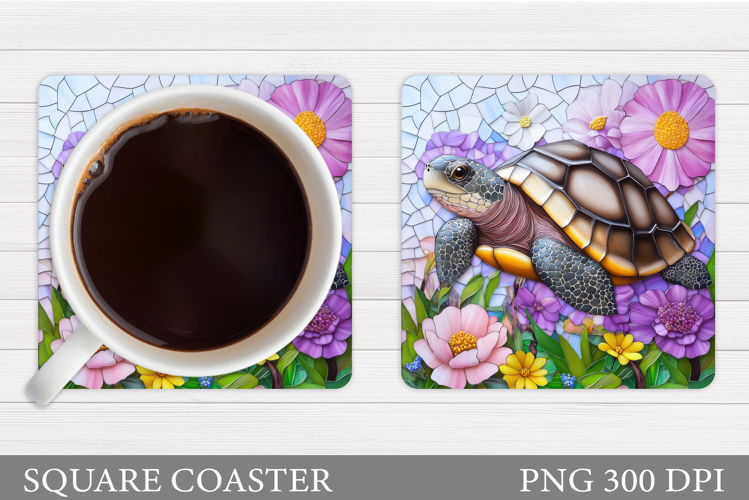 Sea Turtle Coaster Design. Turtle Coaster Sublimation