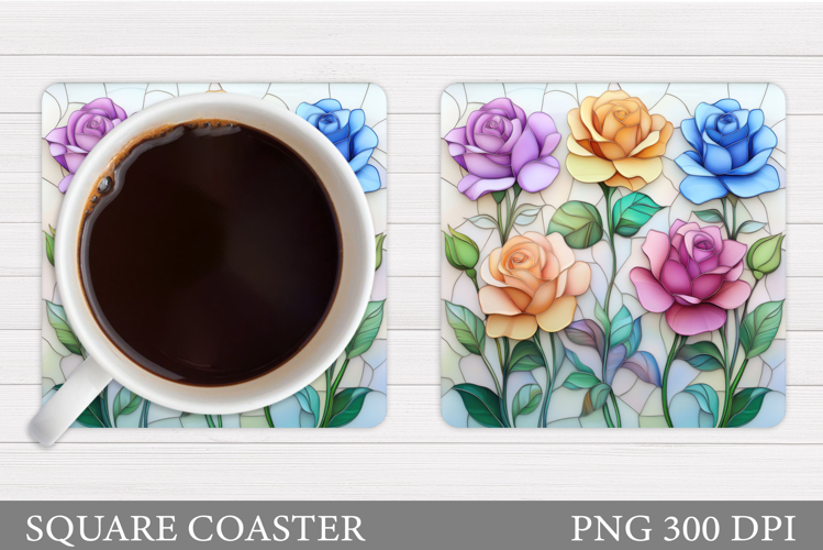 Roses Coaster Design. Roses Sublimation