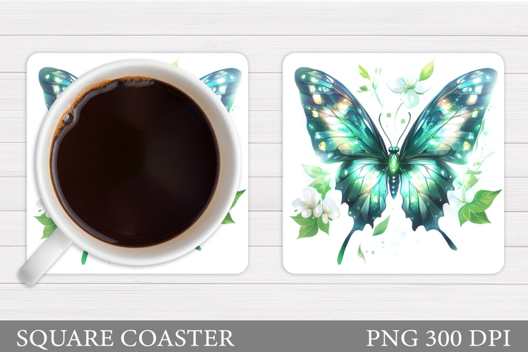 Butterfly Coaster Design. Butterfly Sublimation