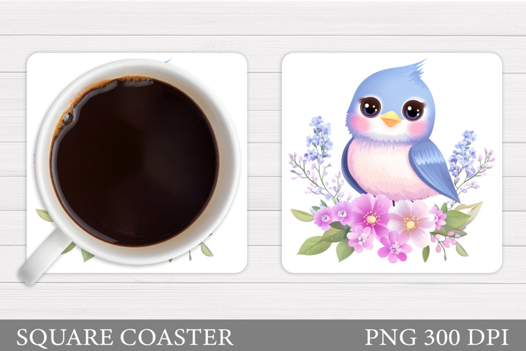 Bird Coaster Design. Bird Sublimation
