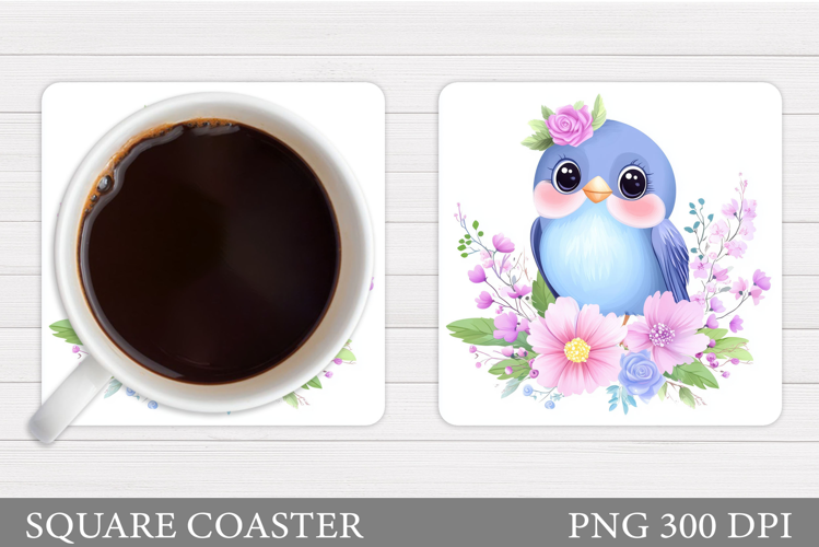 Bird Coaster Design. Bird Sublimation