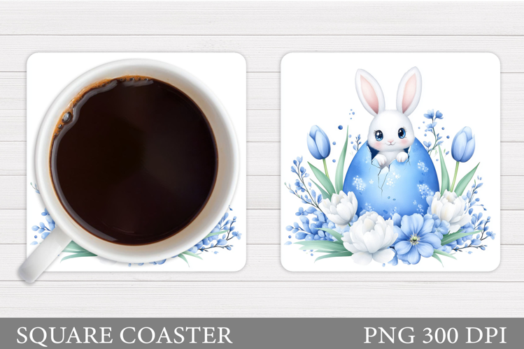 Easter Bunny Coaster Design. Easter Coaster Sublimation
