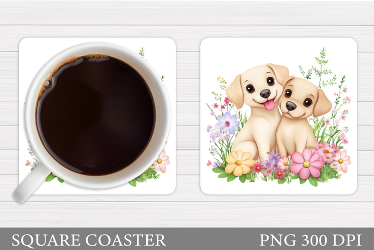 Cute Dogsss Coaster Sublimation. Cute Dog Sublimation