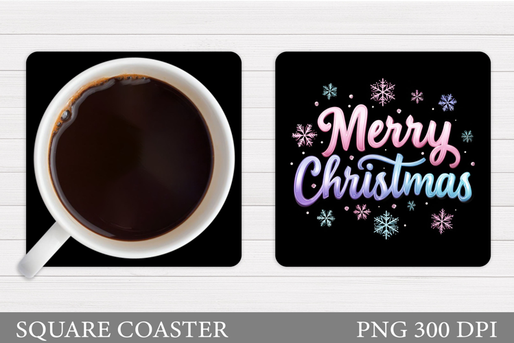 Merry Christmas Coaster. Christmas Coaster Sublimation